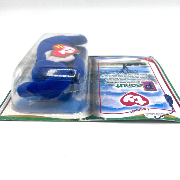 TY Peanut The Royal Blue Elephant 1995 McDonalds Beanie Baby Rare Retired Sealed - Picture 5 of 8